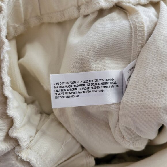 Universal Thread Womens Beige Button-Front Jumpsuit Size 16 Short Sleeve Cotton - Picture 7 of 8